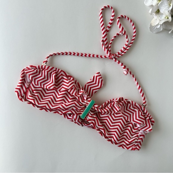 Xhilaration Chevron Print Ruffle Bikini Top - Picture 5 of 8